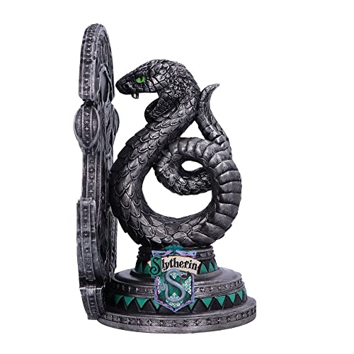 Nemesis Now Fermalibri Con Licenza Ufficiale Harry Potter Slytherin, 20 Cm, Resina, Argento