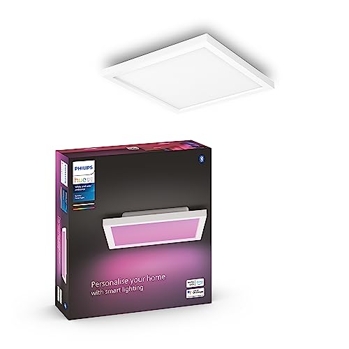Philips Hue White And Color Ambiance Surimu, Plafoniera Smart Quadrata, Luce Bianca O Colorata, Dimmerabile, 25W, Bianco