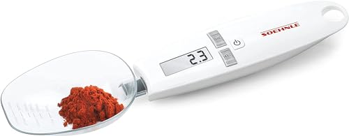 Soehnle Cooking Star Bilancia Cucina Digitale A Cucchiaio, Bilancia Da Cucina Con Ripartizione A 0,1 G E Portata Max Di 500 G, Bilancia Pesa Alimenti