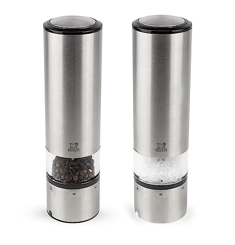 Peugeot 2/27162 - Set Di Macina Pepe E Sale Elis Sense, In Acciaio Inox, Uselect, 20 Cm, Con Luce E Sensore Automatico