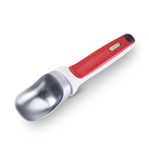Zyliss E980128 Paletta Gelato, Alluminio, Plastica, Rosso, Bianco, Cucchiaio Per Gelato, Sorbetto, Yogurt Gelato E Dolci, Lavabile In Lavastoviglie