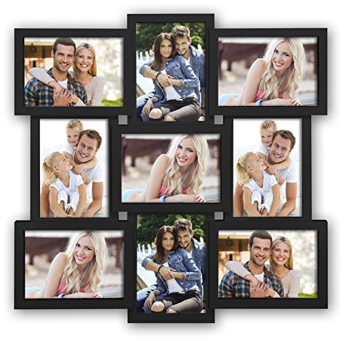 Zep Xb14B Santander Multipla Per 9 Foto, In Resina, 13 X 18 Cm, Colore: Nero