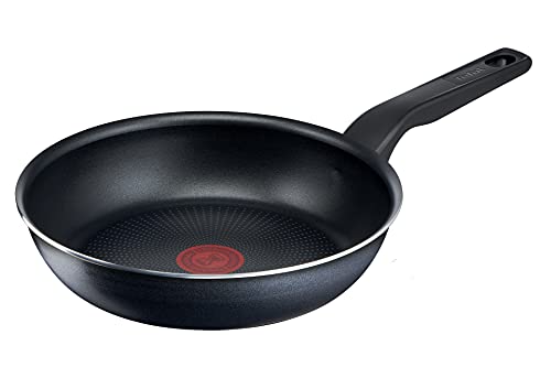 Tefal, C38504 Xl Force, Padella 24 Cm, Rivestimento Antiaderente, Resistente, Robusta, Segnale Termico, Fondo Diffusion Base, Forma Extra Grande, Mani