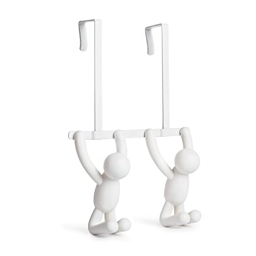 Umbra 1004260-660 Buddy Door Appendiabiti Con Doppi Ganci, Plastica, Bianco, 21,6 X 30,5 X 10,8 Cm