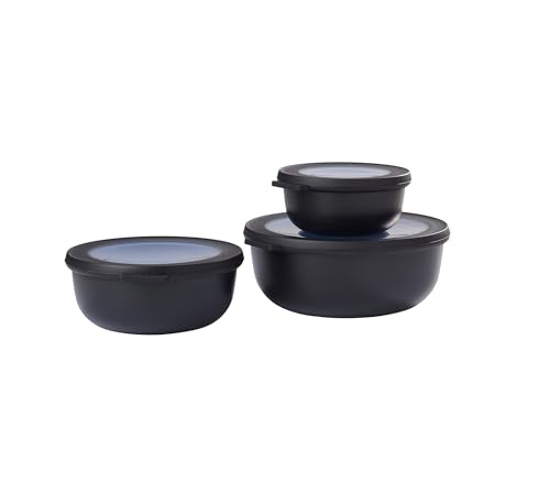 Mepal - Set Di 3 Contenitori Cirqula Rotondo - Contenitori Per Alimenti Con Coperchio - Adatti Come Contenitori Ermetici Per Frigo, Freezer, Microonde