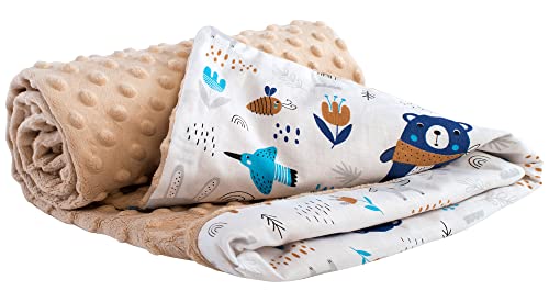 Medi Partners Coperta Per Neonati 100% Cotone 75X100Cm Bambini Minky Multifunzionale Bifacciale Morbido E Soffice Per Carrozzine (Boho Animals)