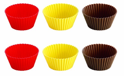 Tescoma 630648 Delicia Pirottini, Silicone, Multicolore, 9 Cm, 6 Pezzi