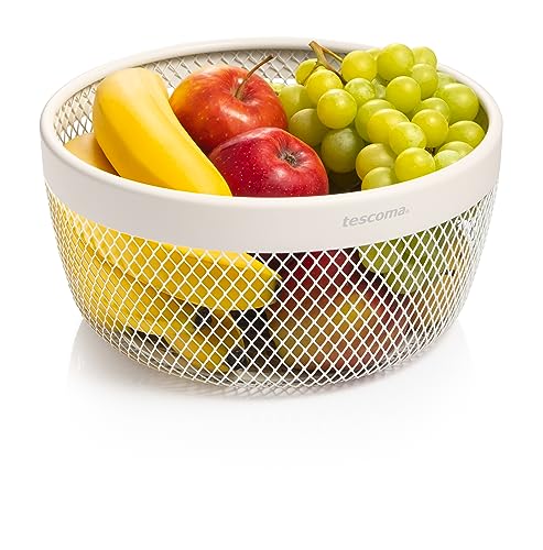 Tescoma 900828 Cestino Portafrutta In Metallo Smaltato Ø 25 Cm, Linea Online