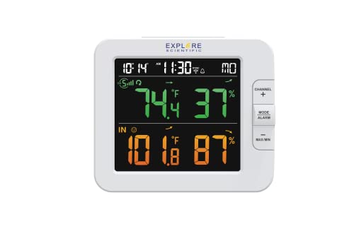 Explore Scientific Wsh4102 Stazione Meteorologica Intelligente Multi-Channel Con Sensore Wireless, Bianco