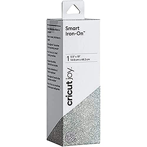 Cricut Joy Smart Iron-On Glitter, Pvc, Silver, 1 Unità