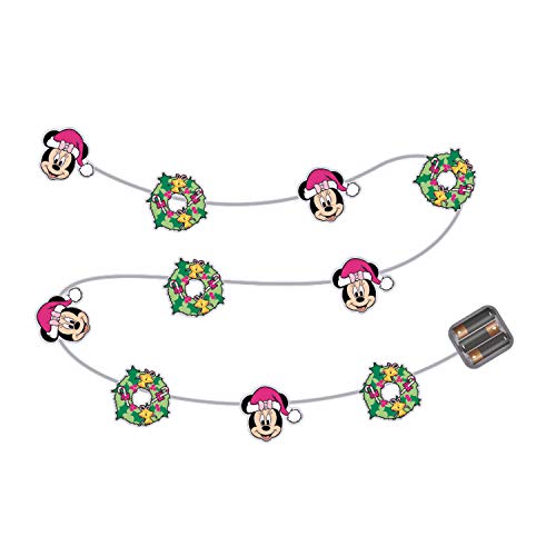 Arditex Wd14014 Guirnalda De Luces De Navidad Con 10 Leds Cálidos - 165Cm. De Disney-Minnie