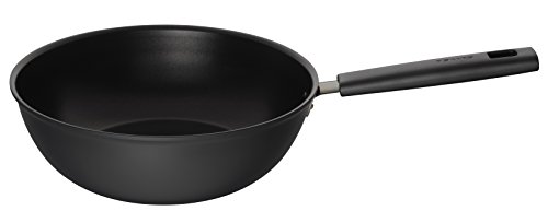Fiskars Wok, Ø 28 Cm, Capacità: 4,5 Litri, Adatto A Tutti I Piani Cottura, Alluminio/Plastica, Resistente Ai Graffi, Rivestimento Antiaderente, Hard F