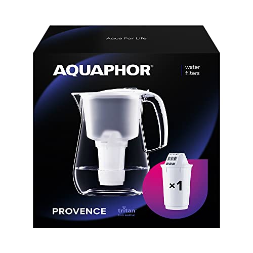 Aquaphor Provence Caraffa Filtrante Con 1 Filtro A5 I Filtro Per Acqua Caraffa Da 4,2L Realizzata In Tritan I Riduce Calcare E Cloro I Filtro Acqua Da