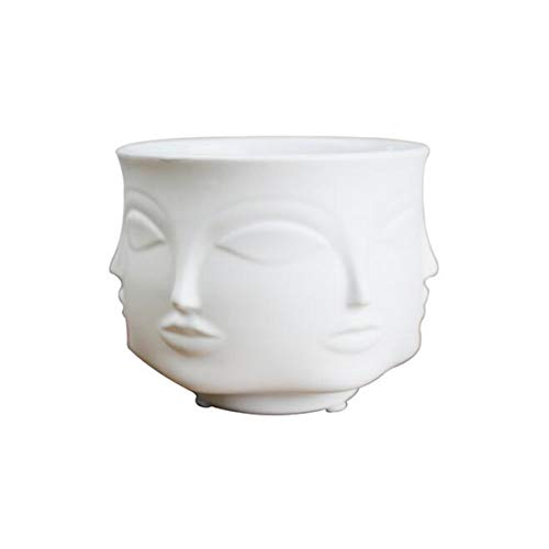 Egbert Moderno Vaso Di Fiori In Ceramica Dora Maar Musa Jonathan Adler Decorazione Testa Figura Design - Bianco