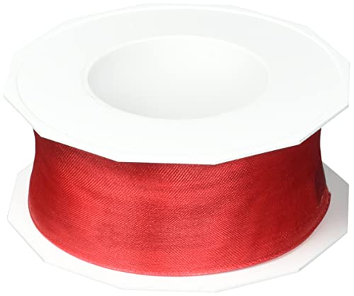C.E. Pattberg Präsent 4-Seasons - Nastro In Organza Rinforzato, 40 Mm X 25 M, Colore Rosso