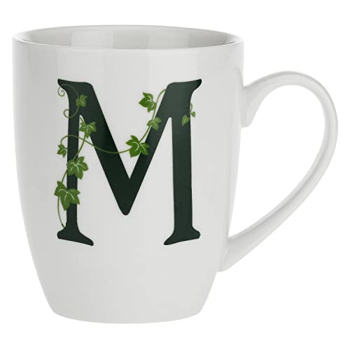 La Porcellana Bianca - Tazza Lettera M, Bianco - Arredo Casa, Cucina - Linea Atupertu - Idea Regalo - Stoneware - 380 Cc