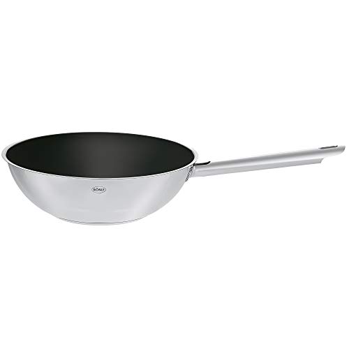 Rösle Elegance Wok, In Acciaio Inox 18/10, Con Rivestimento In Ceramica Resistente Procera, 28 Cm, Adatto Ai Piani Cottura A Induzione E Alla Lavastov