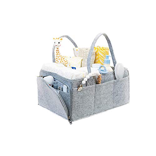 Cestino Portaoggetti Per Neonati, Borsa In Feltro Baby Diaper Caddy Porta Pannolino Organizzatore Con Scomparti, Portatile Fasciatoio Nursery Cestini,