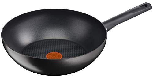 Lagostina Rigenera Green Wok Antiaderente In Alluminio 100% Riciclato Ø 28 Cm, Padella Induzione Gas E Forno, Con Indicatore Cottura Lagospot, Rivesti