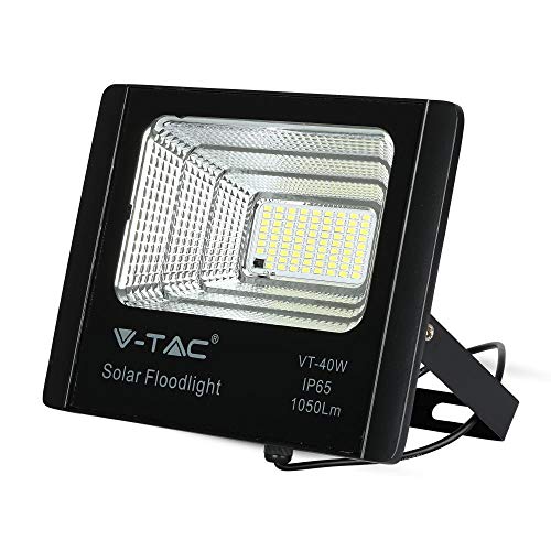 V-Tac Faro Led 40W Con Pannello Solare E Telecomando 4000K