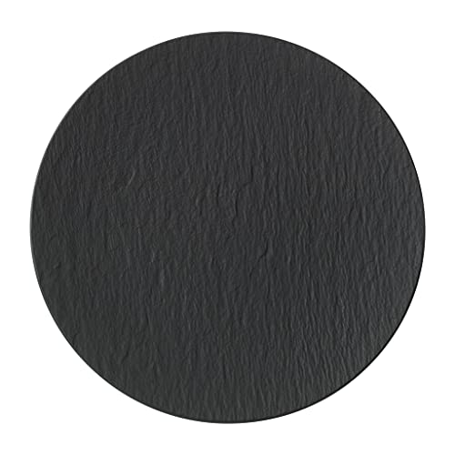Villeroy & Boch, Manufacture Rock Piatto Da Pizza, Porcellana Premium, Lavabile In Lavastoviglie, Utilizzabile Nel Microonde, Nero