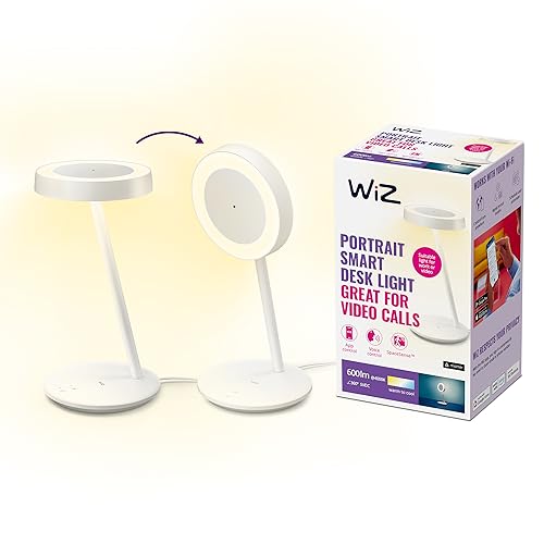 Wiz Portrait Lampada Da Tavolo Smart, Tecnologia Spacesense, Controllo Vocale