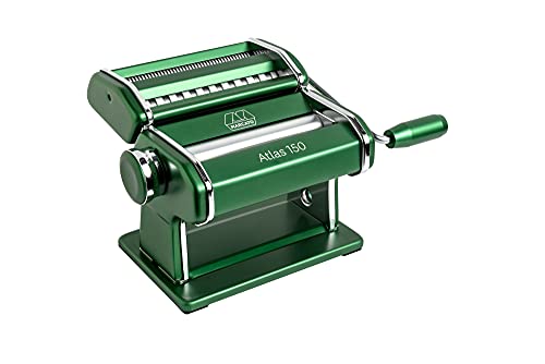 Marcato Macchina Per La Pasta Atlas 150, Verde, Pasta Maker, Sfogliatrice Per Pasta, In Alluminio Anodizzato, Per Lasagne, Fettuccine, Tagliolini, Com