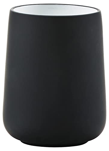 Zone Denmark Nova, Portaspazzolini, Porcellana, Nero , Ø 8 Cm, H 10 Cm