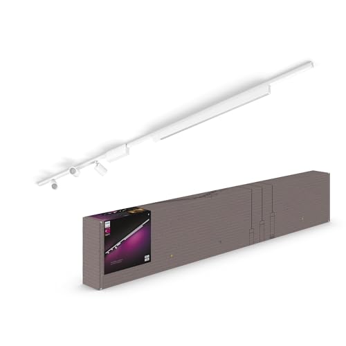 Philips Hue White And Color Ambiance, Perifo, Kit Di Illuminazione A Binario, Kit Con 3 Faretti E 1 Barra Luminosa, 43.8 W, Bianco