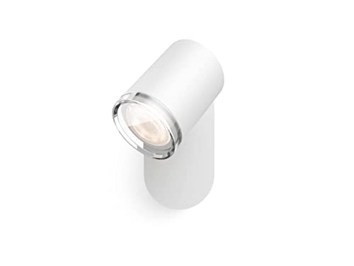 Philips Hue White Ambiance Adore, Faretto Da Bagno Smart, Bluetooh, 5.5 W, Bianco, Telecomando Dimmer Switch Incluso