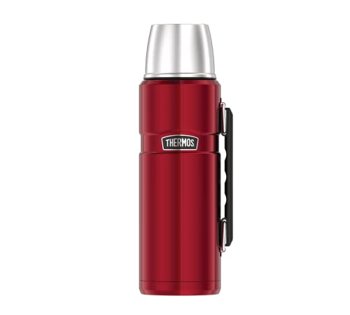 Thermos, Bottiglia Isolante Stainless King, In Acciaio Inox Satinato, Capacità 0,47 L, Codice Prodotto 4003.205.047, Rosso, 4003.248.120