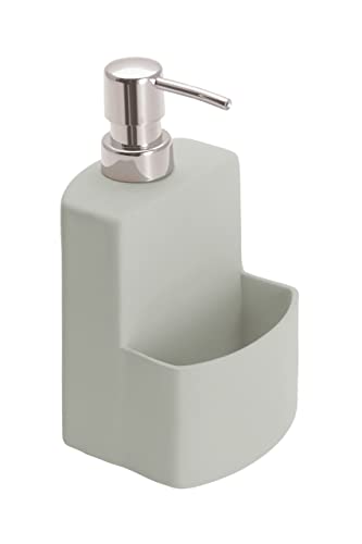Wenko Dispenser Per Detersivo True Colours Festival Grigio - Soft Touch Capacità: 0.38 L, Ceramica In Finitura Soft Touch, 10 X 18 X 10 Cm, Grigio