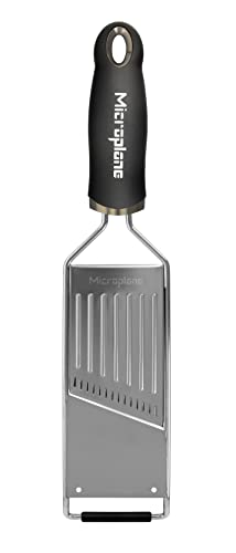 Microplane Grattugia Da Cucina Mandolina Julienne Acciaio Inossidabile Nera Serie Gourmet Ideale Per Patata, Mela, Carota, Zucchina E Cavolo