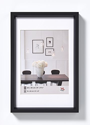 Walther Design Nera 50 X 60 Cm Con Passe-Partout, Cornice In Plastica Steel Style Es060B
