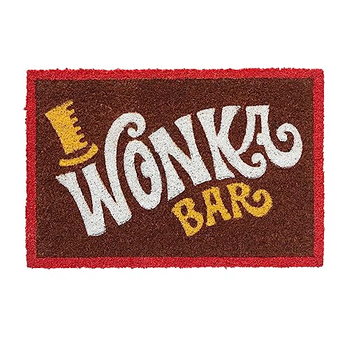 Grupo Erik: Zerbino Willy Wonka - Zerbino Ingresso Tavoletta Di Cioccolato Willy Wonka, Fabbricato Con Una Base In Pvc Antiscivolo, 40 X 60 Cm, Willy