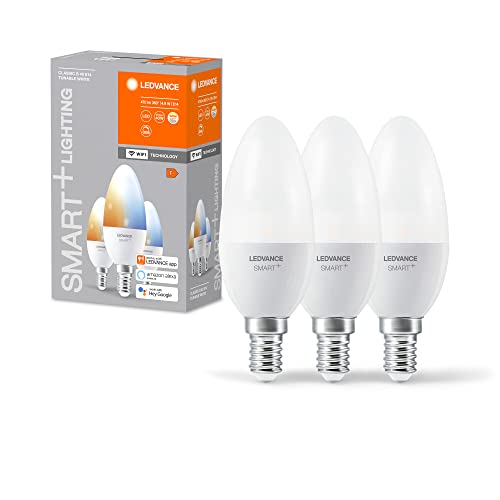 Ledvance Lampada Led Intelligente Con Tecnologia Wifi, E14-Base Ottica Opaca ,Colore Della Luce Modificabile (2700K-6500K), 470 Lumen, Sostituzione De