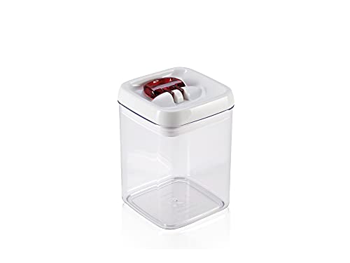 Leifheit 31204 Barattolo, Multicolore (Red/Transparent/White), 1600Ml