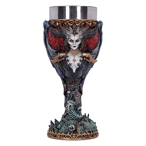 Nemesis Now Diablo® Iv Lilith Calice 19,5 Cm, Resina Con Licenza Ufficiale Diablo, Design Esclusivo, Diablo Drink Cup, Cast In Resina Fine, Sapienteme