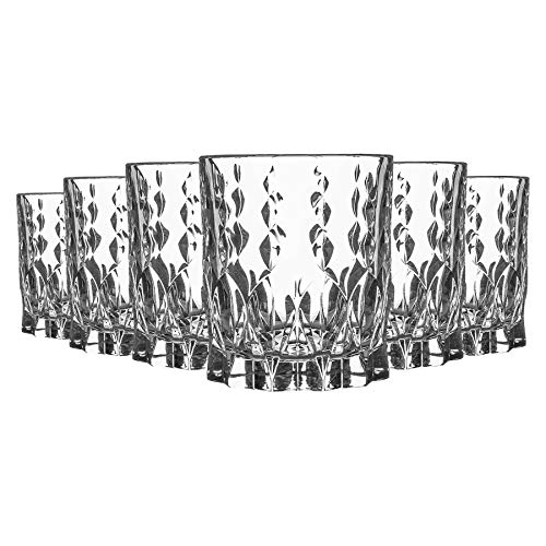 Rcr Crystal 6 Pezzi Marilyn Highball Occhiali Set - Moderno Tagliare Il Vetro Bicchieri Da Cocktail - 350Ml