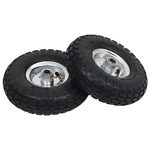 Vidaxl 2X Ruote Carrello A Mano In Gomma 4.10/3.50-4 (260X83) Rotelle Ricambi
