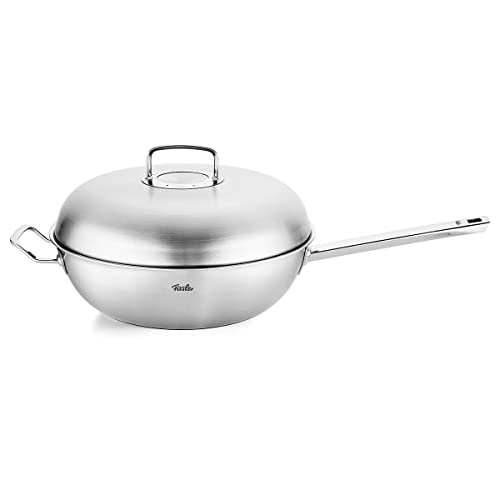 Fissler Wok Con Coperchio In Metallo, 32 Cm