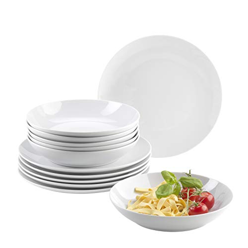 Domestic By Mäser, Serie Barca, Servizio Da Tavola Da 12 Pezzi, Per 6 Persone