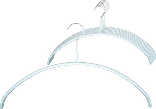 Mawa Economic - Grucce Per Magliette E Maglioni, 10 Pezzi, Salvaspazio, Gancio Girevole A 360°, Con Rivestimento Antiscivolo Non Inquinante, 36 Cm, Bi
