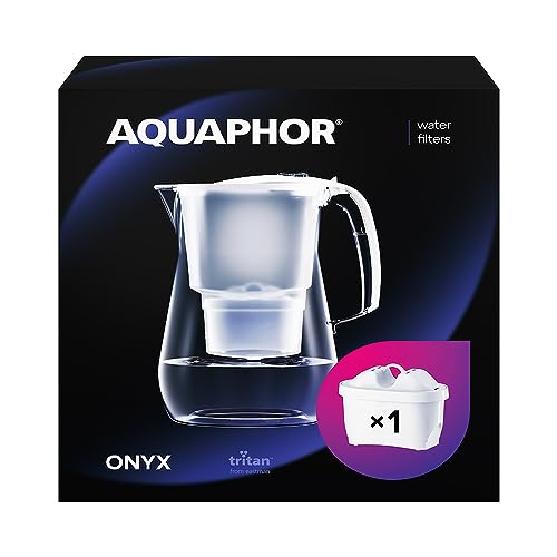 Aquaphor Filtro Dell'Acqua Onyx Blanc Incl 1 Filtro Maxfor+ I Filtro Dell'Acqua Dall'Aspetto In Vetro 4,2L I Riduce Il Calcare E Il Cloro I Perfetto P