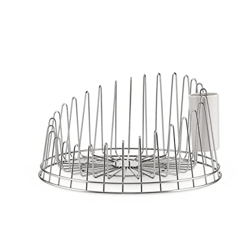 Alessi Apd04 A Tempo Scolapiatti, Acciaio Inossidabile 18/10
