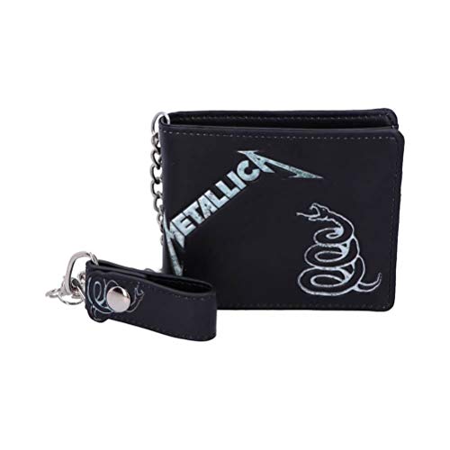 Nemesis Now, Portafoglio Dei Metallica In Ecopelle Nera Con Catena, 11 Cm, Prodotto Con Licenza Ufficiale