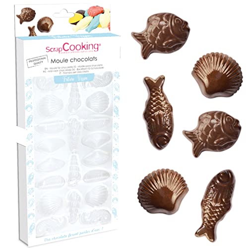 Scrapcooking 6750 Stampo Rigido Per Cioccolatini, Motivo: Marino, Polimero Bianco 200 X 110 X 2 Cm