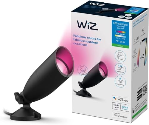 Wiz Faretto Smart Ground Wi-Fi, Per Esterni , Estensione Per Starter Kit, Luce Bianca O Colorata, Dimmerabile, Led Integrato, 10W, 1Pezzo, Tecnologia