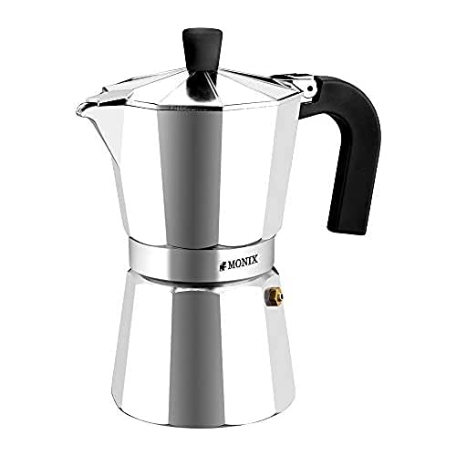 Monix Vitro Express - Moca All'Italiana, 6 Tazze, In Alluminio Inox