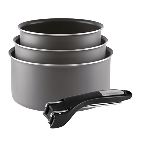 Sitram 710876-Set Di 3 Pentole Antiaderenti In Alluminio, Colore: Grigio Talpa, Sitramulti Con Manico, 16/18/20 Cm